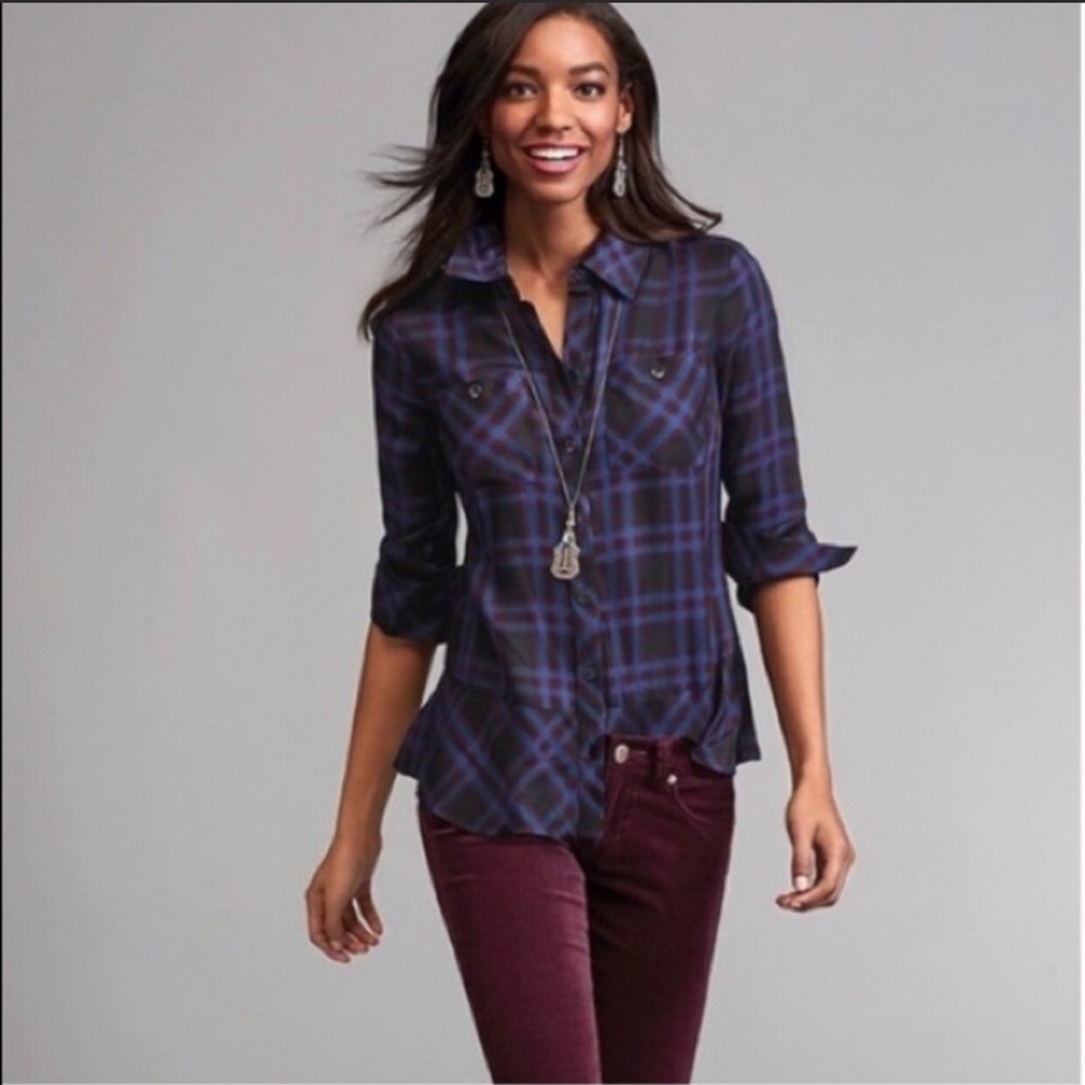 Cabi Plaid Check Shirt